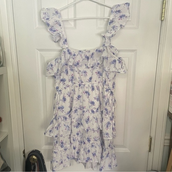 Loveshackfancy x Target Amelia Ruffle Floral Cotton White Dress Medium EUC - Picture 7 of 10